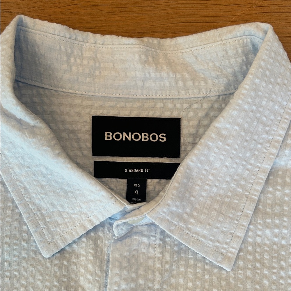 Bonobos Men's Casual Light Blue Shirt- XL